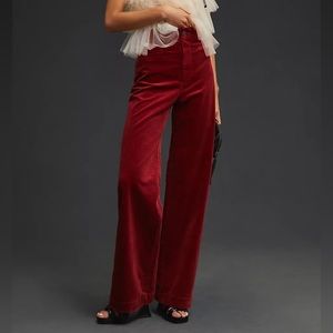 Anthropology Maeve Colette Wide-Leg Corduroy Pants